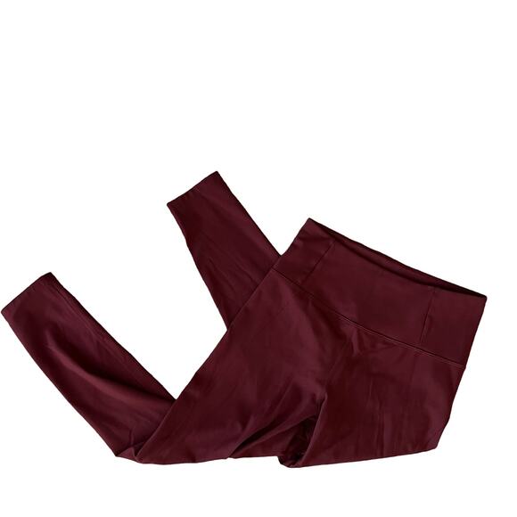 Girlfriend Collective Plum 7/8 Compressive High Rise Leggings Sz Small - Picture 1 of 6